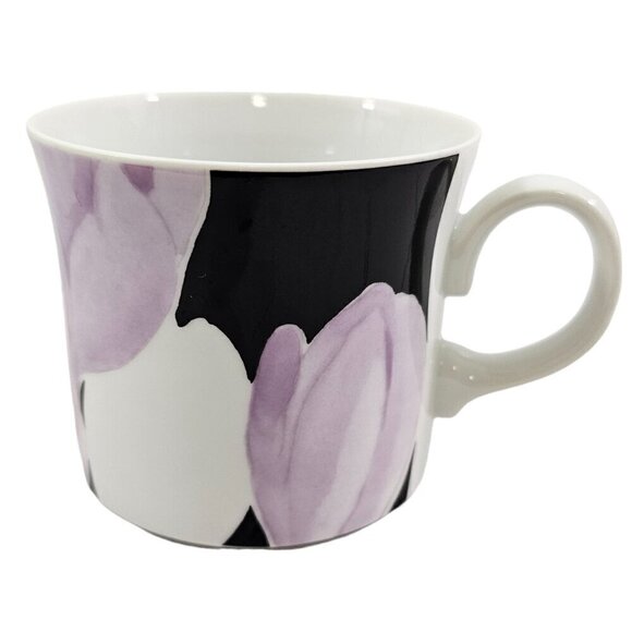 Mikasa Japan VOGUE L1052 Fine Porcelain Floral 8 Oz Flat Cups Mugs – Set of 4 - Picture 5 of 16
